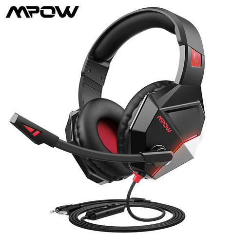 Mpow-auriculares EG10 para videojuegos, cascos con cable de 3,5mm y micrófono de cancelación de ruido para PS4 Pro, PC, Xbox One, portátil, Juegos de PC ► Foto 1/6