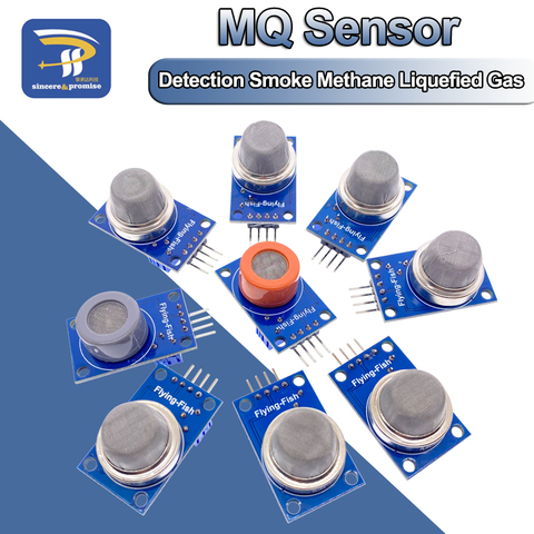 MQ-2 MQ-3 MQ-4 MQ-5 MQ-6 MQ-7, módulo de detección de MQ-8 de humo, Sensor de Gas Licuado de metano para Arduino Starter, Kit DIY ► Foto 1/6
