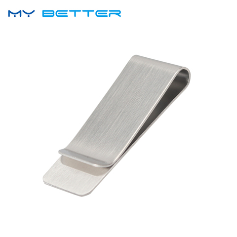 1PC de alta calidad de Metal de acero inoxidable Clip de dinero Clip de moda Simple dólar de plata Clip de sujeción de dinero cartera para hombres y mujeres ► Foto 1/6