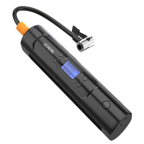 Compresor de aire eléctrico para coche, bomba automática con luz LED LCD Digital, 6000mAh, 25/Min, 12V, 150 PSI, inflador de neumáticos ► Foto 1/6