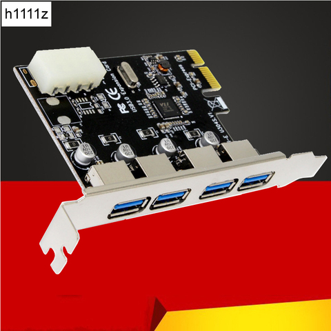 Adaptador de tarjeta de expansión PCI Express profesional PCI-E de 4 puertos a USB 3,0, velocidad de 5 Gbps para escritorio, PCI Express, USB 3,0 ► Foto 1/6