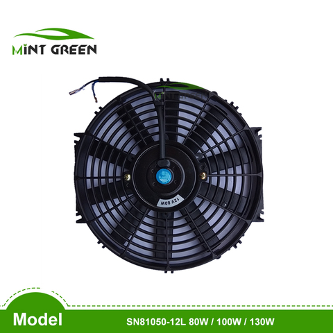 Ventilador de radiador eléctrico Universal de 16 pulgadas, secador de pelo de hoja recta ultrafina de 80w, ventilador electrónico de 12v / 24v ► Foto 1/4