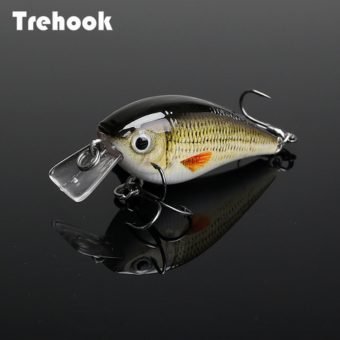 TREHOOK 4,5 cm 6g Mini Minnow Wobblers manivela pesca señuelo Artificial Jerkbait Minnow flotante Hrad señuelo para la pesca de trucha cebo ► Foto 1/6