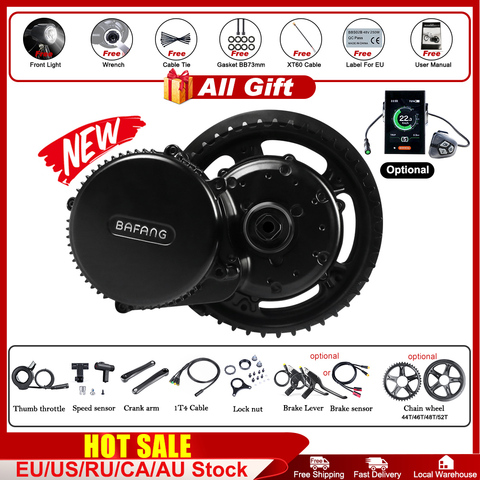 Bafang BBS02B 48V 750W de Motor E-bike Kits de conversión de BB 68-73mm bicicleta eléctrica 8FUN potente Motor 44T 46T 48T 52T ► Foto 1/6