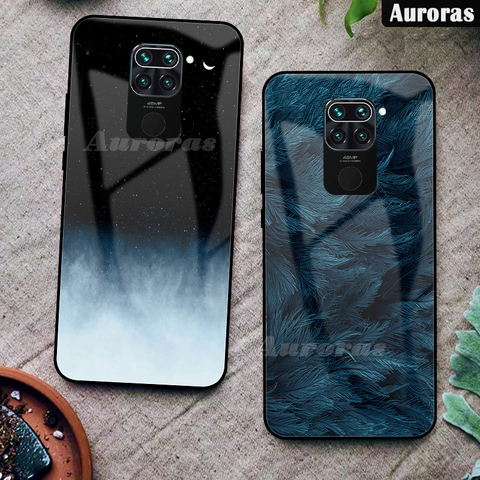 Funda de vidrio templado con estampado de mármol para Redmi Note 9, cubierta suave de TPU a prueba de golpes para Redmi Note 9 Pro Poco M3 ► Foto 1/6