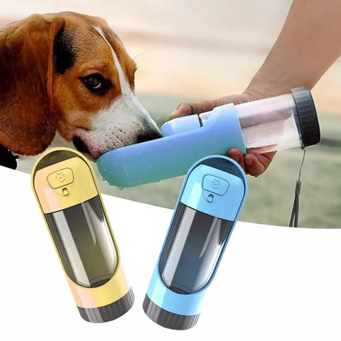 Botella de agua portátil para perro, cuencos para beber, dispensador de agua para alimentación de perro, cuenco con filtro de carbón activado para mascota, comedero para perro para exterior ► Foto 1/6