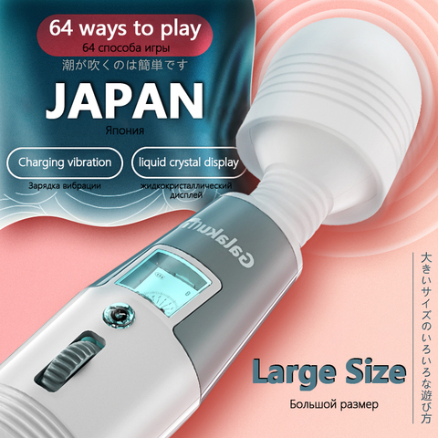 Japón juguetes sexuales femeninos gran varita mágica vibrador punto g para mujeres estimulador del clítoris mujer masturbación masajeador carga USB ► Foto 1/6