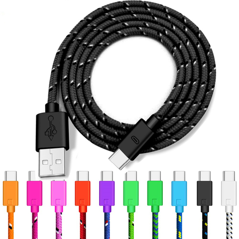 Cable USB tipo C 3A para Samsung Galaxy S10, S9, Note 7 Redmi Xiaomi, Huawei, carga rápida, cargadores de teléfono móvil, Cable de datos de 1m, 2m, 3m ► Foto 1/6