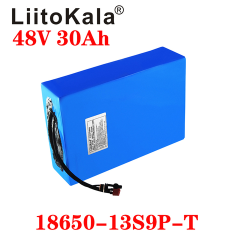 LiitoKala-Batería de litio para bicicleta eléctrica, pila de alta potencia con celda 18650 3000mAh, voltaje de 48V, capacidad de 20Ah, 30Ah, 15Ah, 12Ah, 25Ah ► Foto 1/6