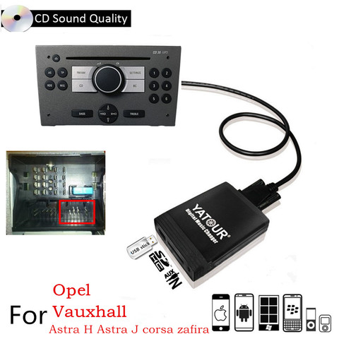 Yatour USB SD coche a AUX MP3 interfaz de Radio Digital de cambiador de CD adaptador para Opel Antara... Corsa D Combo B Vectra C Tigra ► Foto 1/6