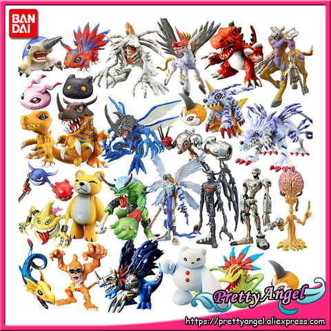 PrettyAngel-Mini figura de colección del 20 ° aniversario, cápsula Digital, Greymon, Agumon, OMEGAMON, Gabumon ► Foto 1/6