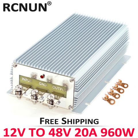 Convertidor de CC de 12 voltios a 48 voltios, regulador de tensión, voltios para coches eléctricos, 12 V a 48 V, 1A, 2A, 3A, 4A, 5A, 8A, 10A, 15A, 20A ► Foto 1/6