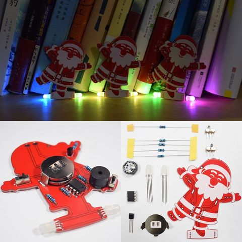 Kit de música con colgante de Papá Noel, decoración de árbol de Navidad, Kits electrónicos LED ► Foto 1/6