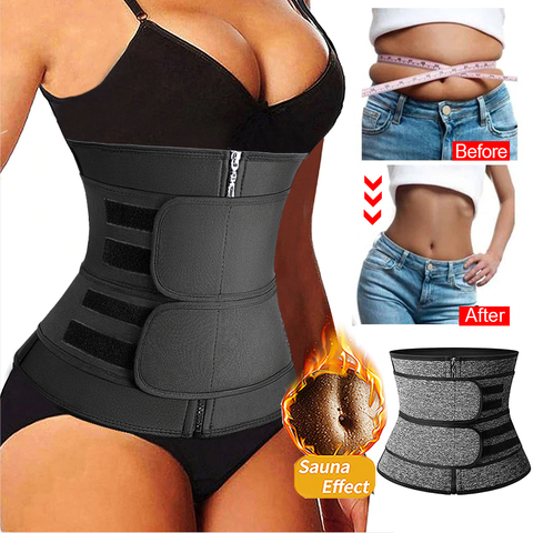 Entrenador de cintura para mujer, cinturón moldeador de neopreno, envoltura adelgazante, reductor de abdomen, moldeador de abdomen, sudor, modelador de entrenamiento, corsé ► Foto 1/6