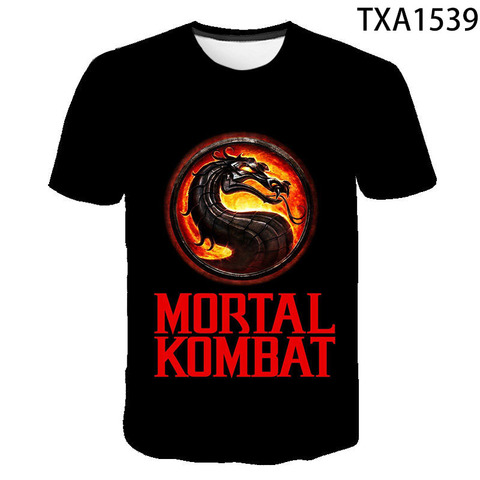 Camiseta con estampado 3D de Mortal Kombat para hombre y mujer, camisa de manga corta a la moda, ropa de calle, juego para niño con estilo para niña, MK, nuevo estilo de verano ► Foto 1/6