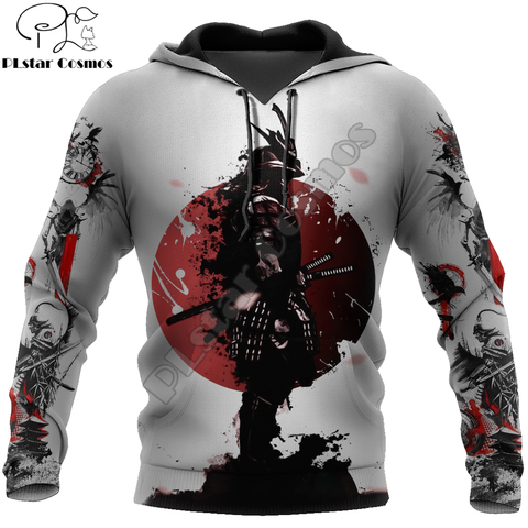 Sudaderas con capucha de otoño para hombre, ropa con estampado 3D de armadura de Samurai, Unisex, con cremallera, informal, DW0192 ► Foto 1/6