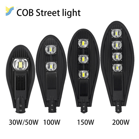 Farolas LED negra de 20W, 50W, 60W, 100W, 150W, para carretera, jardín, parque, calle, 85-265V, IP65, iluminación para exteriores ► Foto 1/6