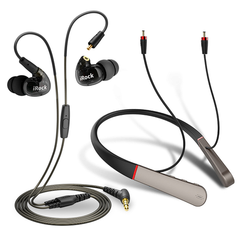 UNCJC-auriculares inalámbricos con banda para el cuello, cascos deportivos con Bluetooth, conversión fácil, con cable y micrófono, Hifi, alta resolución ► Foto 1/6