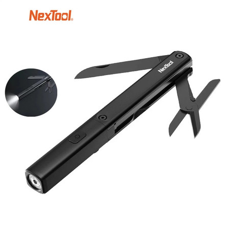 NexTool-Bolígrafo multifuncional 3 en 1, tijeras de linterna N1, recargable vía USB, IPX4, impermeable, portátil, herramientas para exteriores ► Foto 1/6