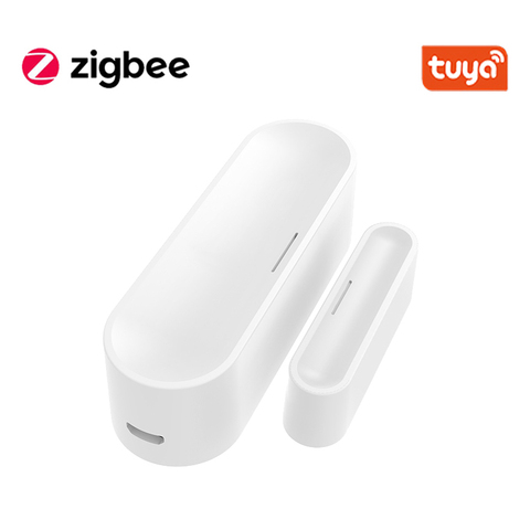 Tuya Zigbee-Sensor de puerta/ventana inteligente para garaje, funciona con batería CR123A o carga USB ► Foto 1/6