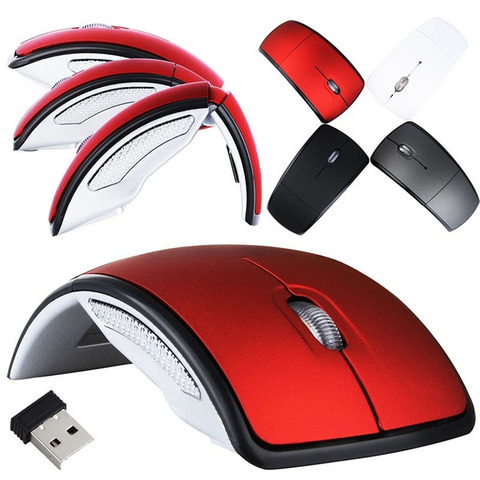 Arco de 2,4G inalámbrico Mouse plegable inalámbrico ratones USB plegable receptores Juegos de ordenador Informática accesorio de portátil ► Foto 1/6