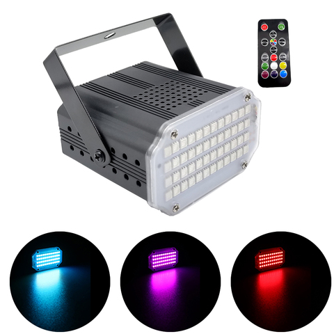 Nuevo 48 LED RGB 3IN1 luces estroboscópicas Disco Fiesta de DJ vacaciones de Navidad Club de Música sonido activado Flash música efecto de iluminación de escenario ► Foto 1/6