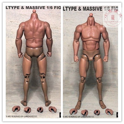 Soldado de GANGHOOD musculoso y fuerte, cuerpo adecuado para los villanos Arnold y otras muñecas, modelo 1:6 ► Foto 1/6