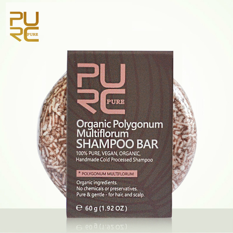 PURC-champú poligonal orgánico para el cabello, barra de champú 100% puro y poligonal, hecho a mano, procesado en frío, sin productos químicos ni conservantes ► Foto 1/6