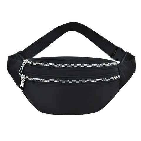 2022 unisex hombres mujeres banana Rosa fanny pack Correa bolsa geométrico negro cintura láser pecho bolsa de teléfono ► Foto 1/6