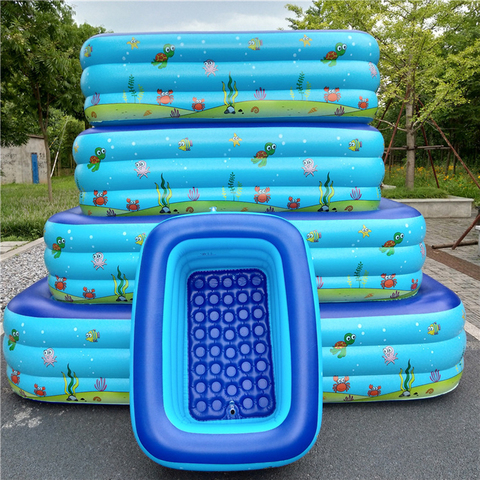 Piscina inflable para bebé, recipiente para niños, bañera, Piscina portátil para exterior, remo, Chico, juego de agua para casa y playa ► Foto 1/6