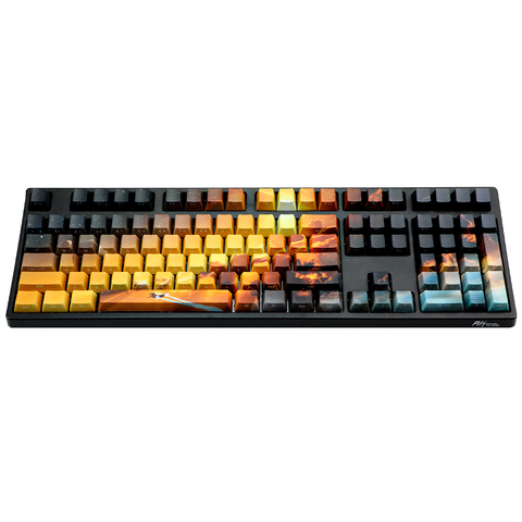 Juego de teclas de plástico PBT gruesas para teclado mecánico ansi 104, para cherry 3494 3000 87 tkl ansi poker ► Foto 1/6