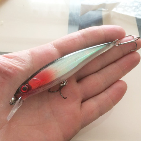 1 piezas señuelo de pesca láser Minnow 11 CM 13G pesca anzuelos wobbler aparejos crankbait artificial Japón cebo duro swimbait ► Foto 1/6