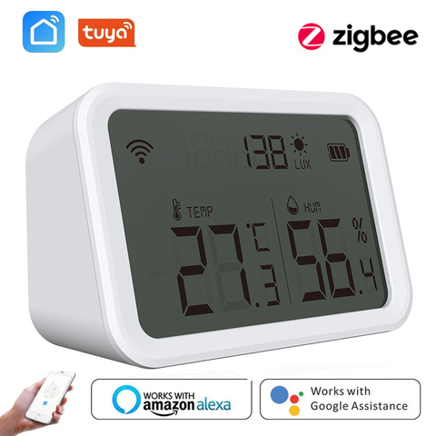 Tuya-Sensor de humedad y temperatura Zigbee 3,0, higrómetro, termómetro, pantalla LCD, Hub Smart Home ► Foto 1/6