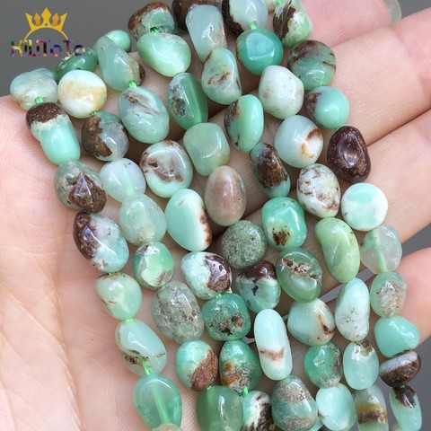 5-7mm naturales irregulares Chrysoprase australiano Jades cuentas de piedra sueltas para joyería DIY, collar, pulsera, accesorios 15