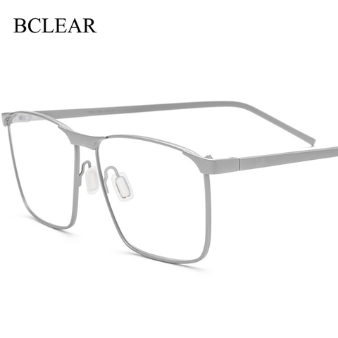 BCLEAR-gafas coreanas de moda, montura de titanio puro, para negocios, de alta calidad, con marcos grandes ► Foto 1/5