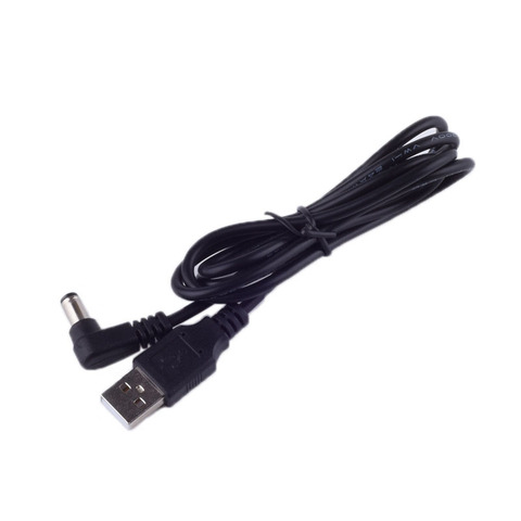 Enchufe de alimentación de CC USB convertir a 5,5*2,5mm DC/DC 5,5x2,5 negro blanco en forma de L Jack ángulo recto con Cable de conector de Cable USB ► Foto 1/5