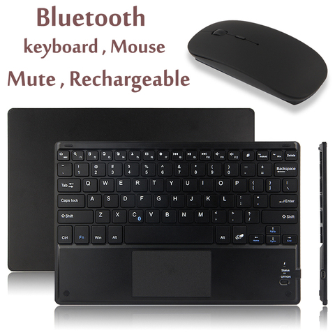 Teclado Bluetooth táctil para Android, sistema Windows, Tablet, portátil, teclado inalámbrico Bluetooth, con panel táctil ► Foto 1/6