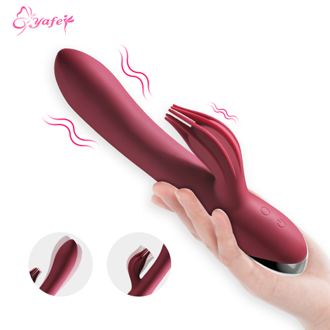 Vibrador del punto G recargable por USB de 10 velocidades para mujer, vibrador de conejo para estimulación del clítoris, Juguetes sexuales para adultos ► Foto 1/6