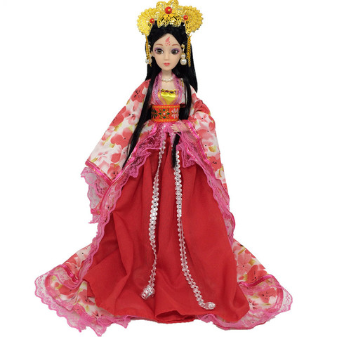 Juguetes muñecas de princesa china con ojos 3D para niñas, accesorios de ropa, joyería, 12 muñecas articuladas móviles, 30cm ► Foto 1/6