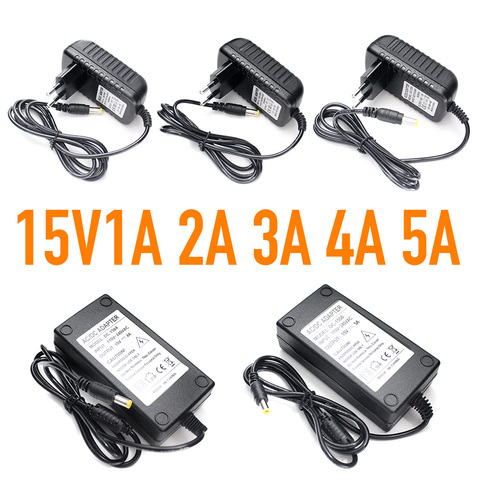 Fuente de alimentación Universal para coche, fuente de conmutación de 1A, 2A, 3A, 4A, 5A, transformador europeo y estadounidense, 15V, 220V-110V, AC a 15V ► Foto 1/6