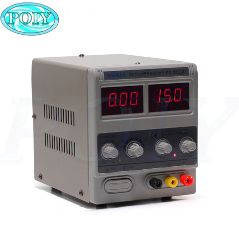 Fuente de alimentación YIHUA 1502DD DC, regulador de voltaje, fuente de alimentación de laboratorio, reparación de teléfono digital ajustable, 2A 15V, interruptor powe ► Foto 1/6