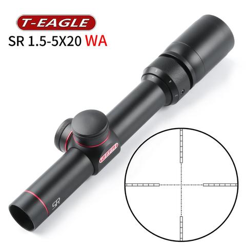 TEAGLE SR 1,5-5X20 Riflescope 25,4mm Centro Do HK retícula se adapta AR15 .223 7,62mm pistola de aire alcance de caza 23cm monturas gratis ► Foto 1/6