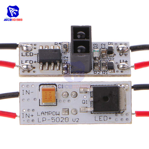 Diymore-Módulo de Sensor infrarrojo LP-5020, 12V, 5A, 48W, Sensor de detección humana, módulo de interruptor para iluminación de barra de luz LED ► Foto 1/6