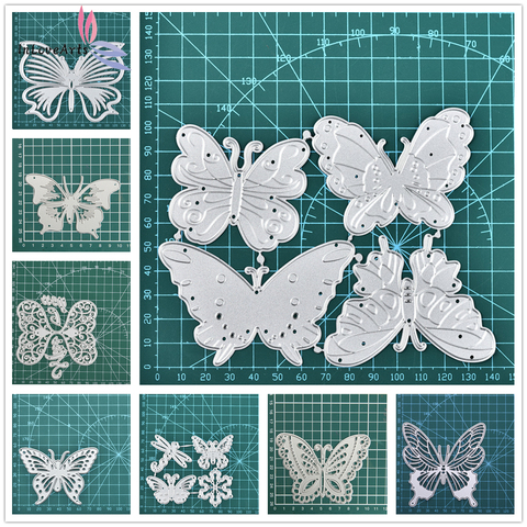 Inloveearts-troqueles de mariposa para manualidades, papel de álbum de recortes, manualidades decorativas para tarjetas, grabado de mariposas ► Foto 1/6