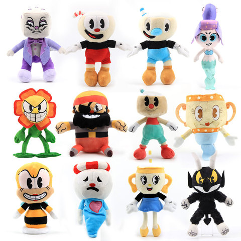 13 estilo Cuphead juguetes de peluche muñeca Mugman el cáliz suave de peluche juguetes dulce muñeca de dibujos animados para chico regalos de Navidad para niños ► Foto 1/6