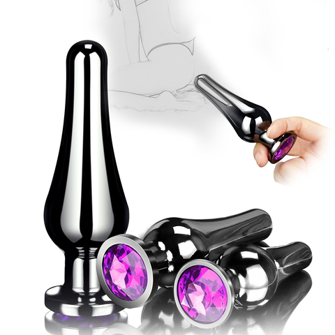 3 unids/set sexo Anal juguetes de Metal, pequeño enchufe trasero cola divertido de acero inoxidable Anal enchufe trasero para las mujeres ButtPlug Gay Anal cuentas ► Foto 1/6