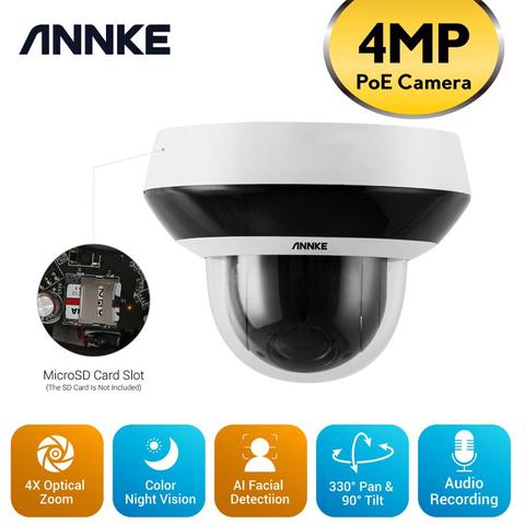 ANNKE-cámara de seguridad de 4MP Super HD PTZ POE IP, cámara de vigilancia con Zoom óptico 4X, detección de inteligencia artificial, grabación de Audio ► Foto 1/6