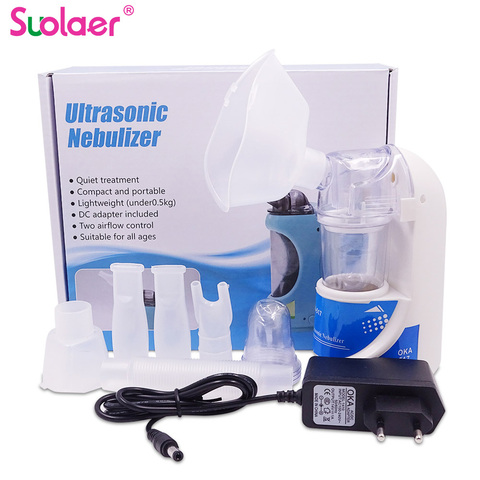 Nebulizador ultrasónico para el hogar, inhalador compacto y portátil, nebulizador de descarga de niebla, inhalador de asma, Mini automizador para adultos y niños ► Foto 1/6