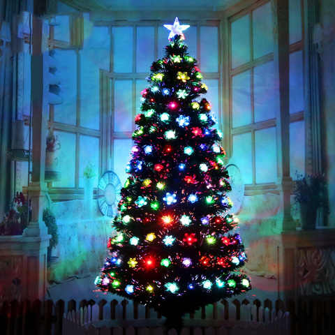 Lujo cifrado fibra óptica árbol de Navidad LED colorido luminoso árbol de Navidad paquete Feliz Navidad Decoración ► Foto 1/6