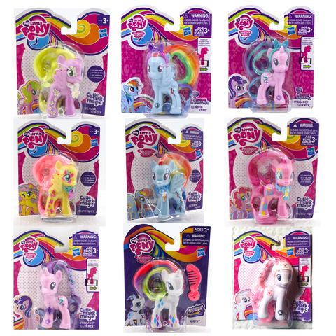 Hasbro-juego móvil de My Little Pony, muñeco con luz de estrellas, flor brillante, deseos, marca, tarjeta colgante mágica, modelo My Little Pony ► Foto 1/6